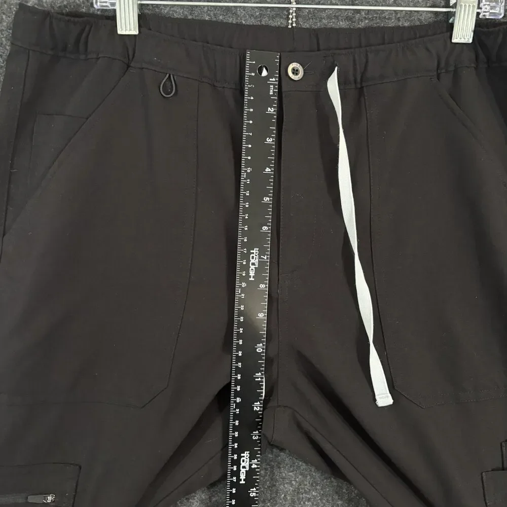 FIGS Technical Collection Cairo Cargo Pants Mens Large Tall Black Scrub Workwear